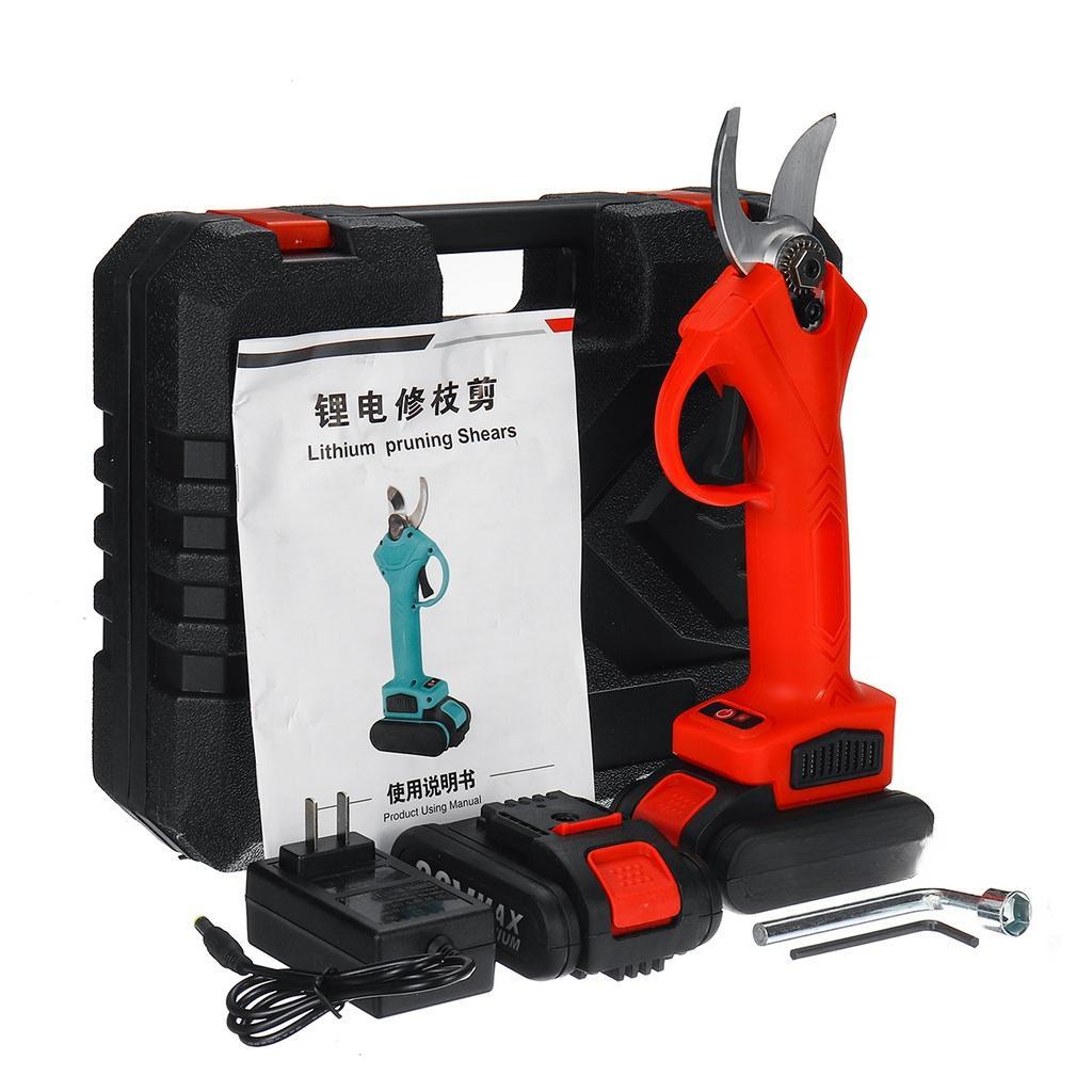 36V Rechargeable Pruner Trimmer with 2 Li-on Battery Garden Cordless Electric Pruning Shears Sharp- Blade Cutter