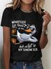 Women's Casual Round-Neck Short-Sleeve T-Shirt Funny Duck Print Women's Top Outdoor Street Style Fashion Short-Sleeve