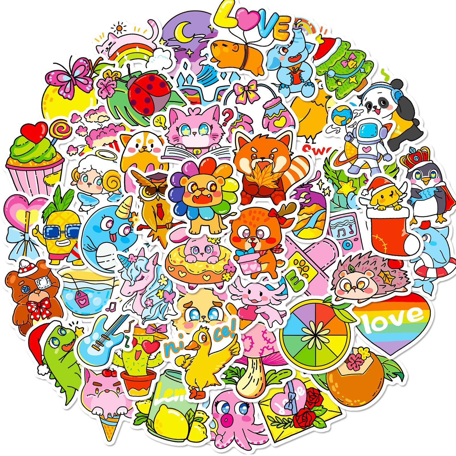 

300 New Products Cute Fresh Graffiti Stickers DIY Suitcase Notebook Water Cup Handbook