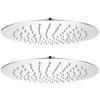 VidaXL Plunging Shower Head 2 Pcs Stainless Steel Ø 25 Cm
