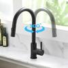 Kitchen Faucet Pull Out Brushed Nickle Sensor Stainless Steel Black Smart Induction Mixed Tap Touch Control Sink Tap