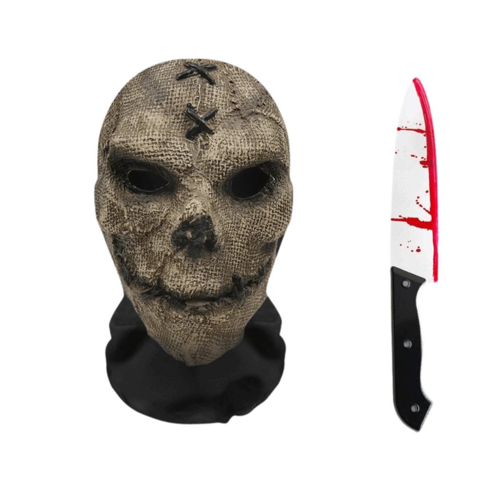 Scary Design Cosplay Mask Stretch Mesh Horror Mask Ghost Face Full Face Mask Performance Show