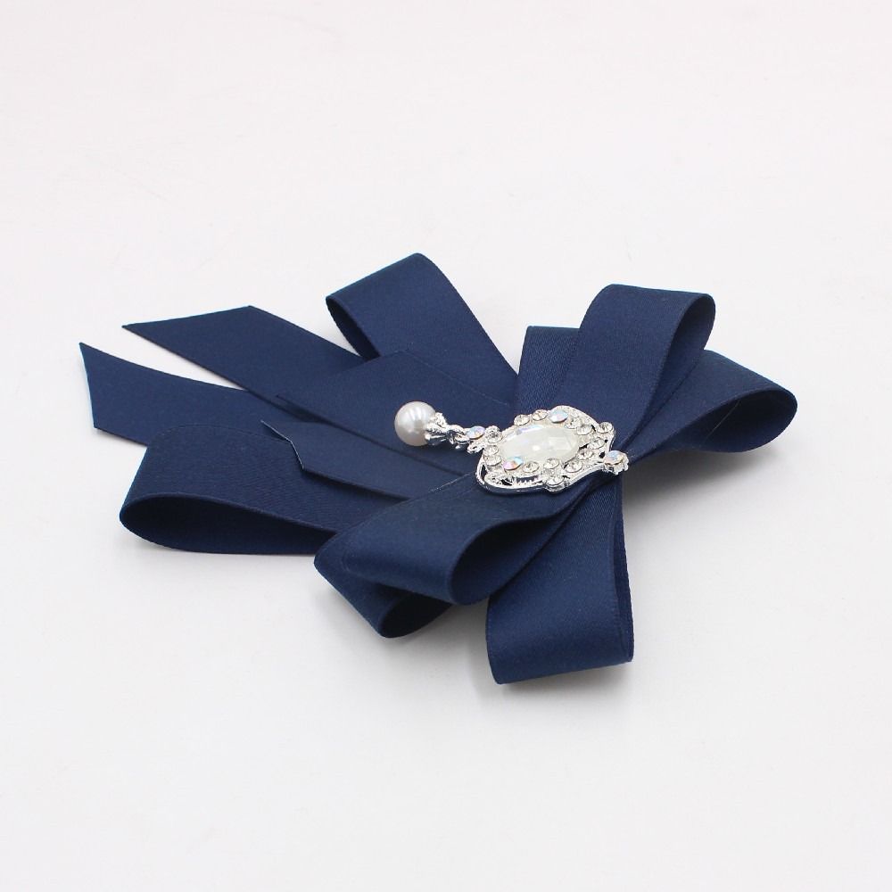 Rhinestone Ribbon Bowtie Ribbon Ribbon Bow Brooch Retro Bow Tie For Men and Women
