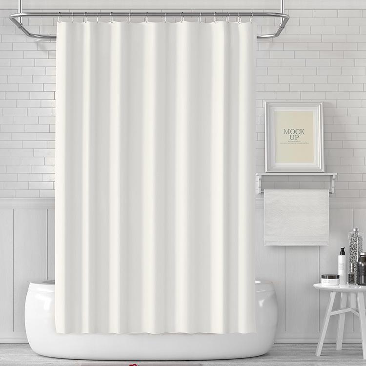 Translucent Waterproof & Mildew-Proof PEVA Shower Partition Curtain