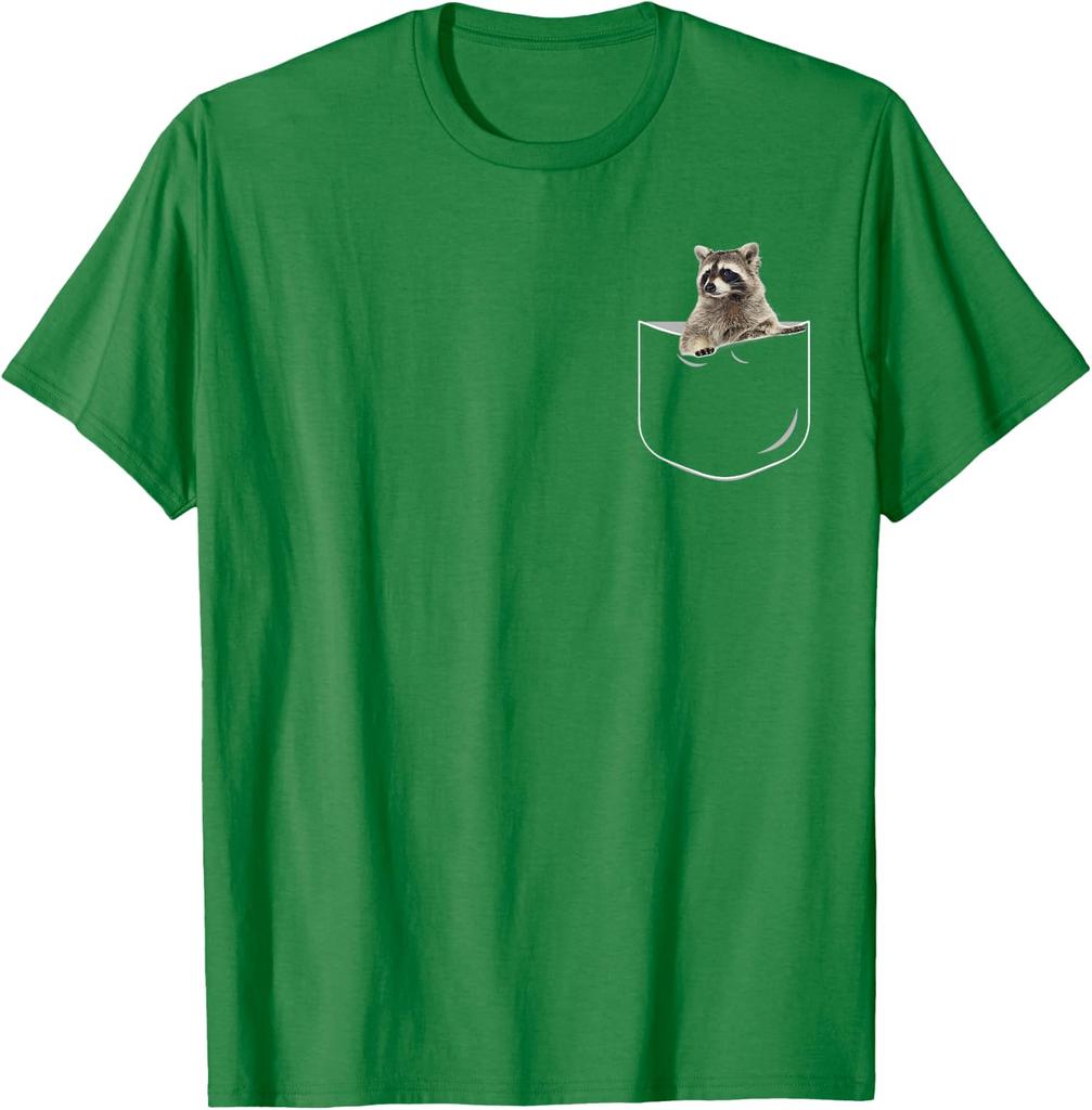 Pocket Raccoon Funny In Pocket Gift Cool Lover Animal Unisex T-Shirt 5