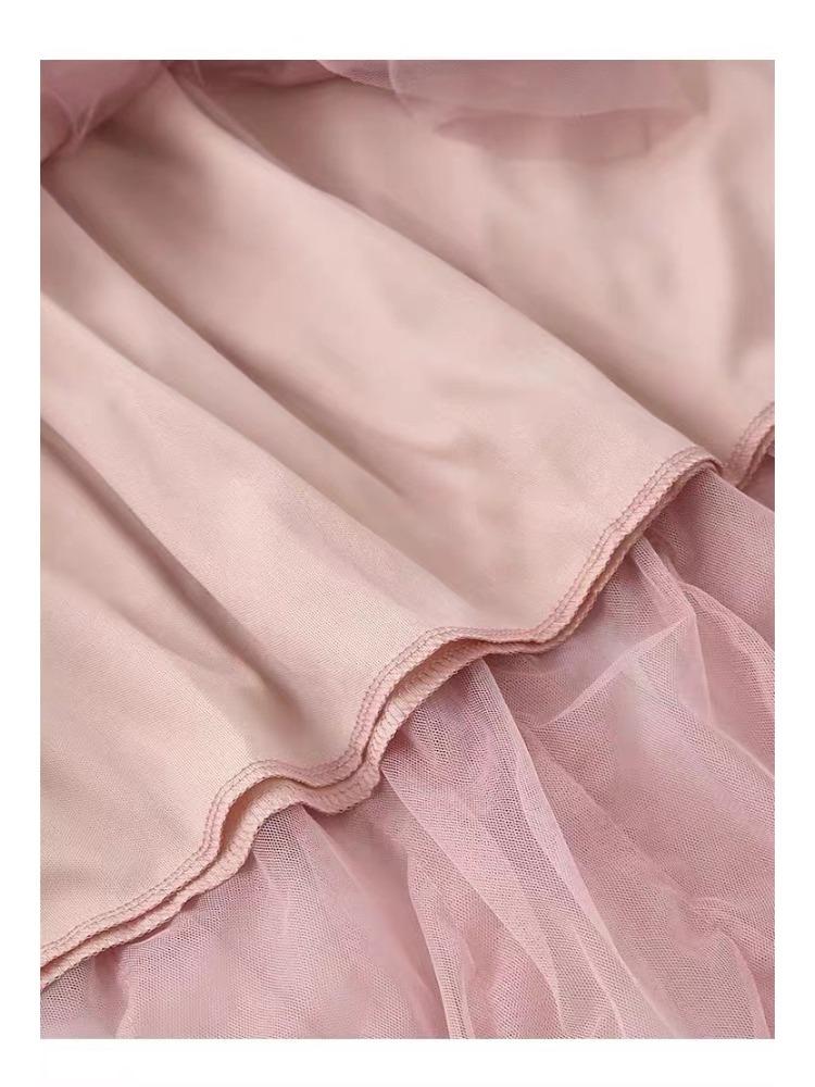 Nepravidelná A-liniová síťovaná sukně s vysokým pasem Jarní Nová volánová dortová sukně Bustier Sukně Sárí Dámská nadýchaná sukně