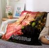 Custom Name Light Shadow Flannel Blanket Throw Blanket Soft Warm Sofa Bed Decor Unique Gift
