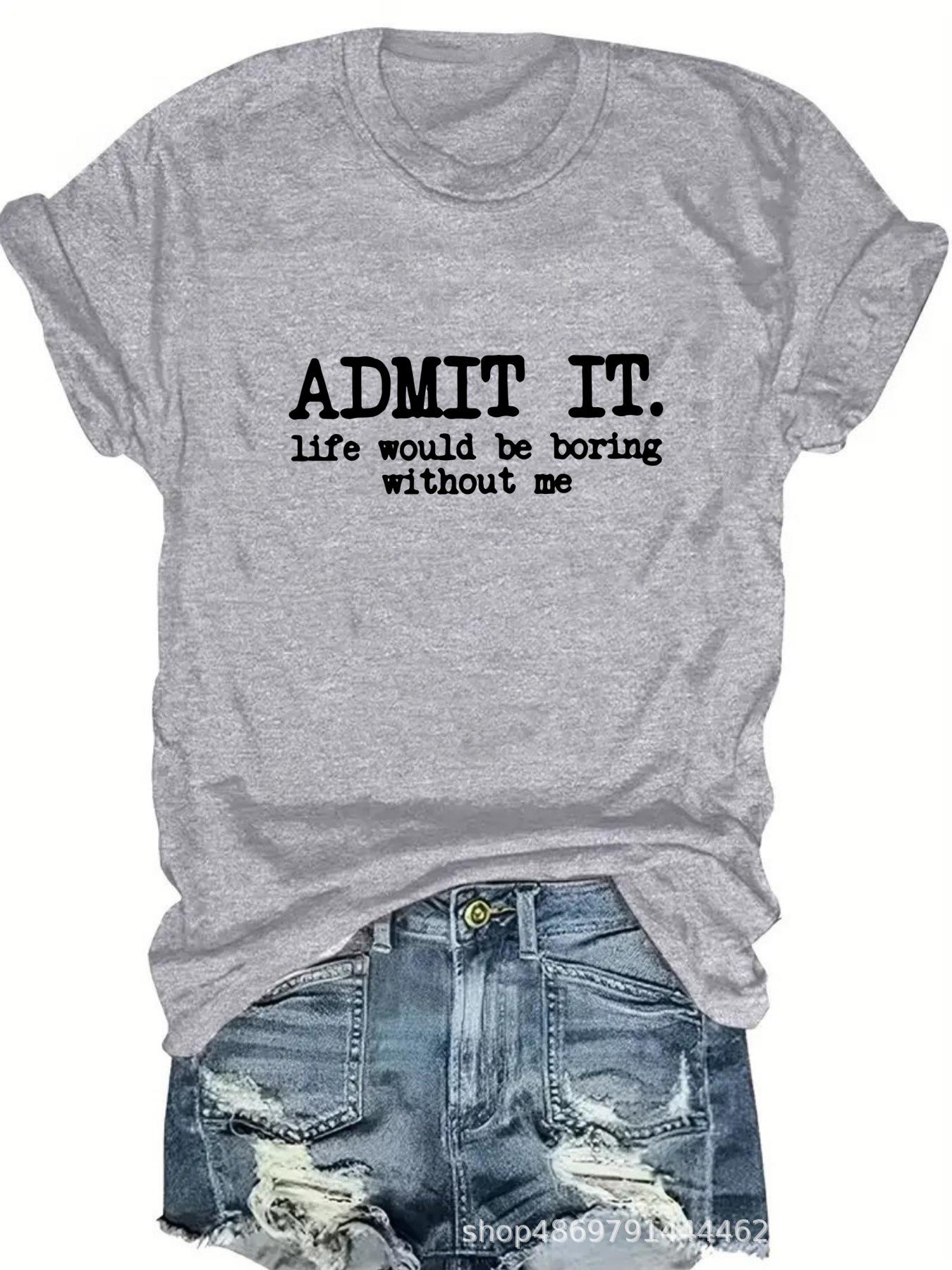 

Women s Cross-Border Round Neck Fashion Tee Medium светло-серый