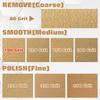 LEONTOOL Sandpaper 100 70mm Wide x 18M PSA Sanding Gauze Fine Aluminum Woodworking Sanding Automotive Polishing Roll, Grit, Long, Adhesive, Yellow,