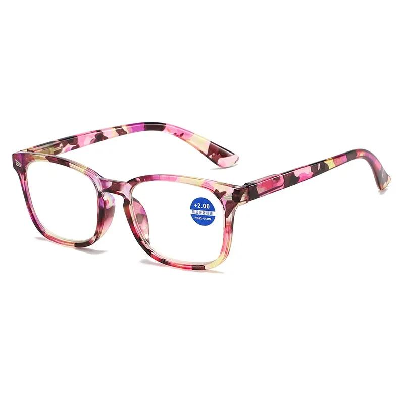Floral Print Anti Blue Light Reading Glasses PC Frame Fashion Cat Eye Eyewear Presbyopia Far Sight Glasses +1.0~+4.0