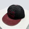 New Men Women American Retro Letter Embroidery Baseball Hats Sunshade Color Block Versatile Flat Eave Peaked Caps Fashion Street