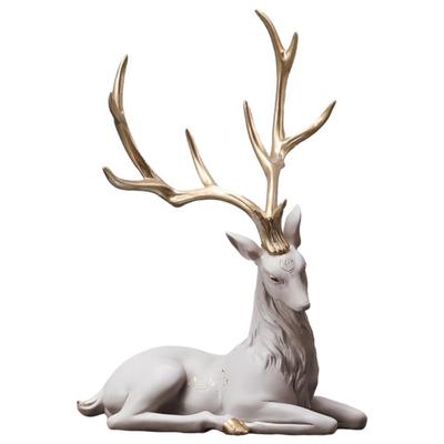 Standing Deer Decoration Collectible Home Office Reindeer Ornaments Elegant and Charming