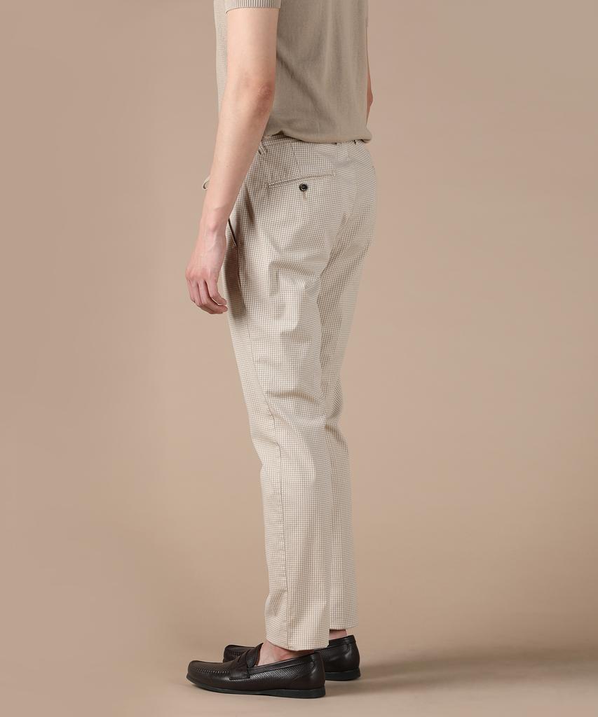 PANICALE Beige Elastic Cotton Pants