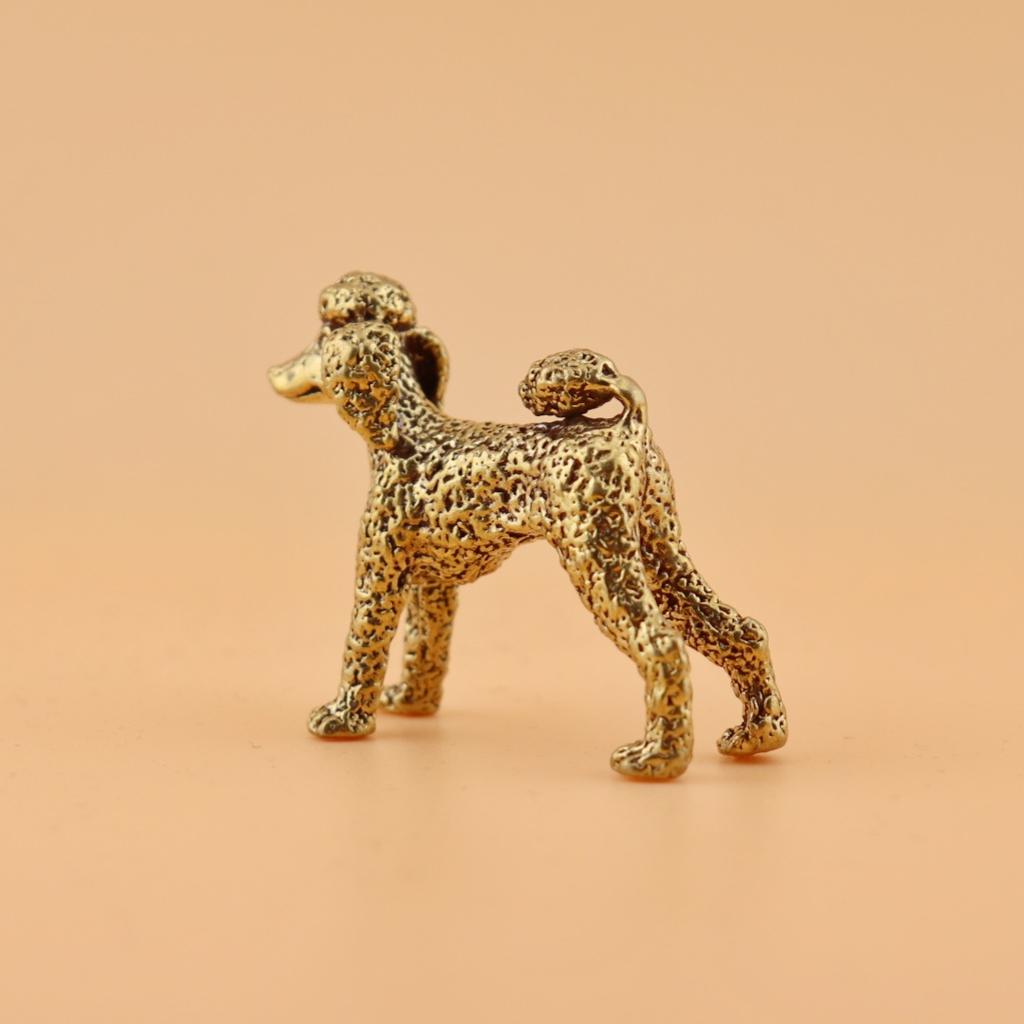 Pudel Ornament aus massivem Messing Handwerkskunst Ornament