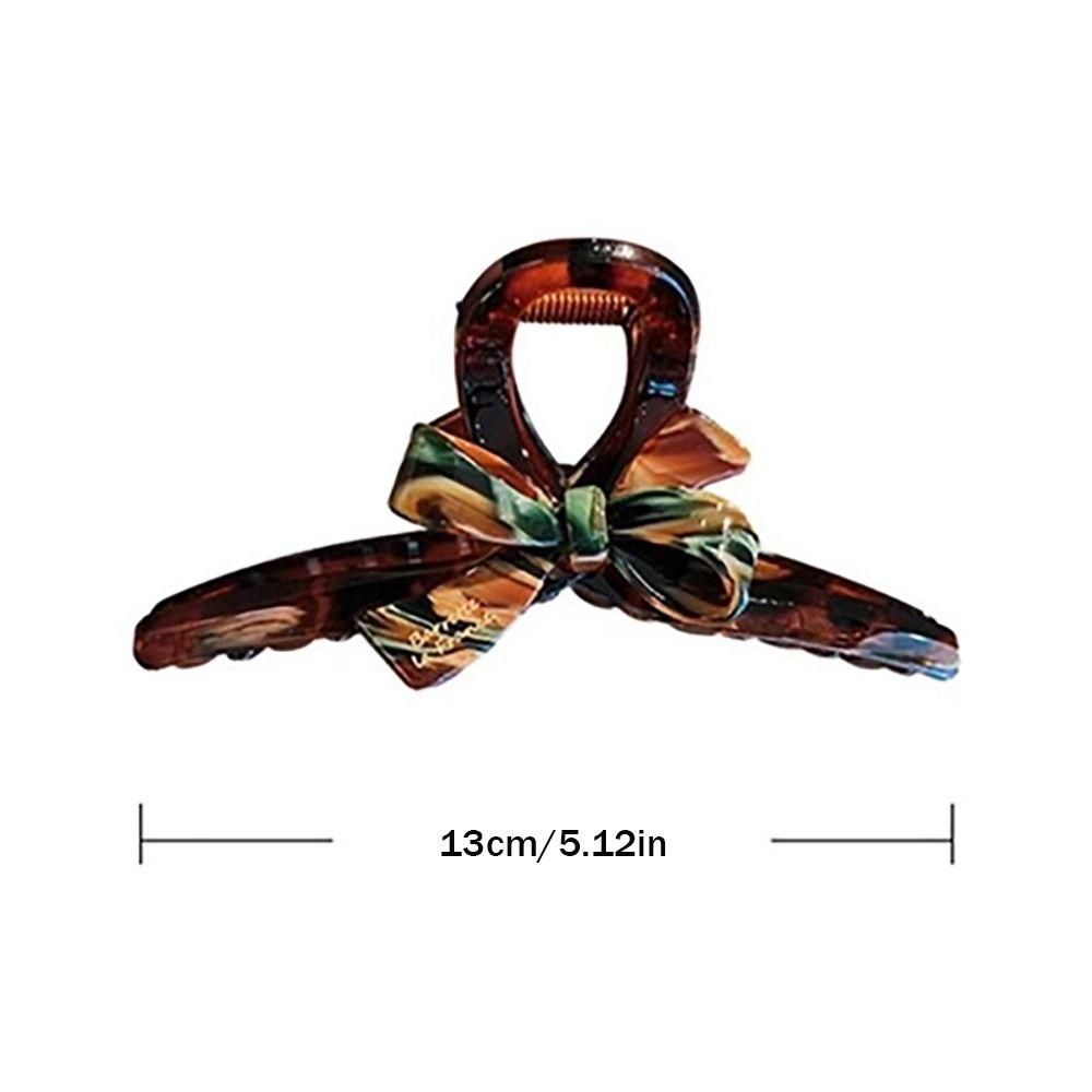 Elegant Acrylic Hair Claw Amber Hair Accessories Shark Hair Clip Enamel Painting Headwear Office