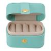 Mini Ring Storage Box PU Leather Small Jewelry Box Organizer Small Travel Earring Case Blue