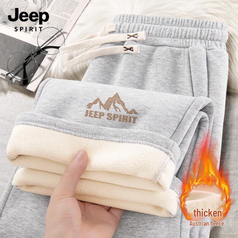 

JEEP SPIRIT Men s Fleece-Lined Casual Straight-Leg Pants 3XL