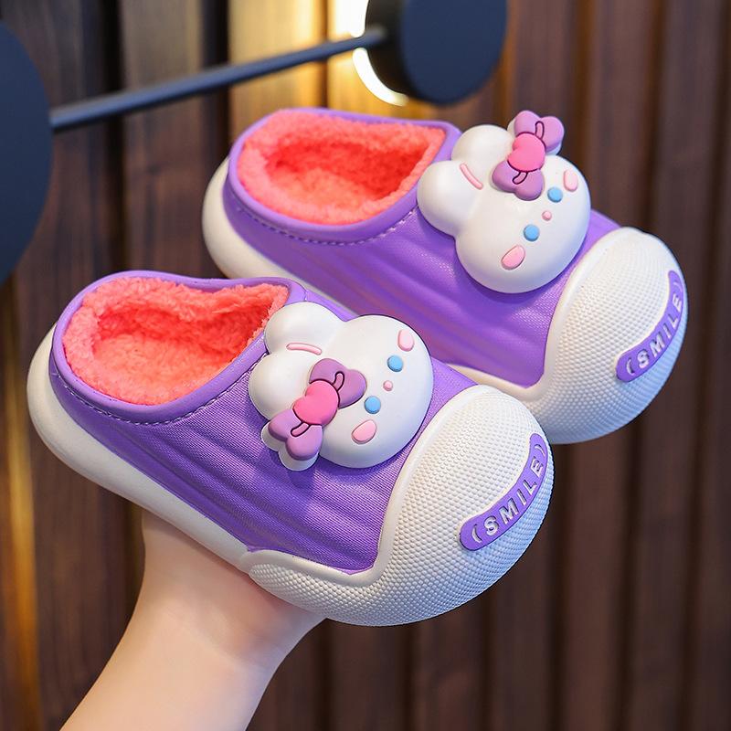 Children's Cotton Slippers   Winter Indoor Bottom Plush
