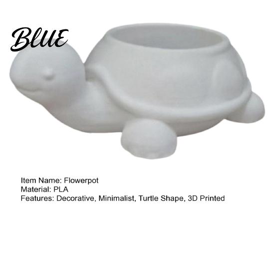 Decorative Housewarming Gift 3D Printed Turtle Succulents Pot Cute Animal Planter for Indoor Plants Desktop Decor Flowerpot Mini Green Minimalist