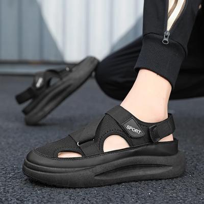 Fashion Summer Men Sandals New Baotou Back Climb Breathable Men's Shoes Solid Color Simple Versatile Sandals Sneakers Men