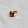 Cushion Cut Red Garnet Gemstone 925 Sterling Silver 14K Yellow  Gold  Ring Jewelry