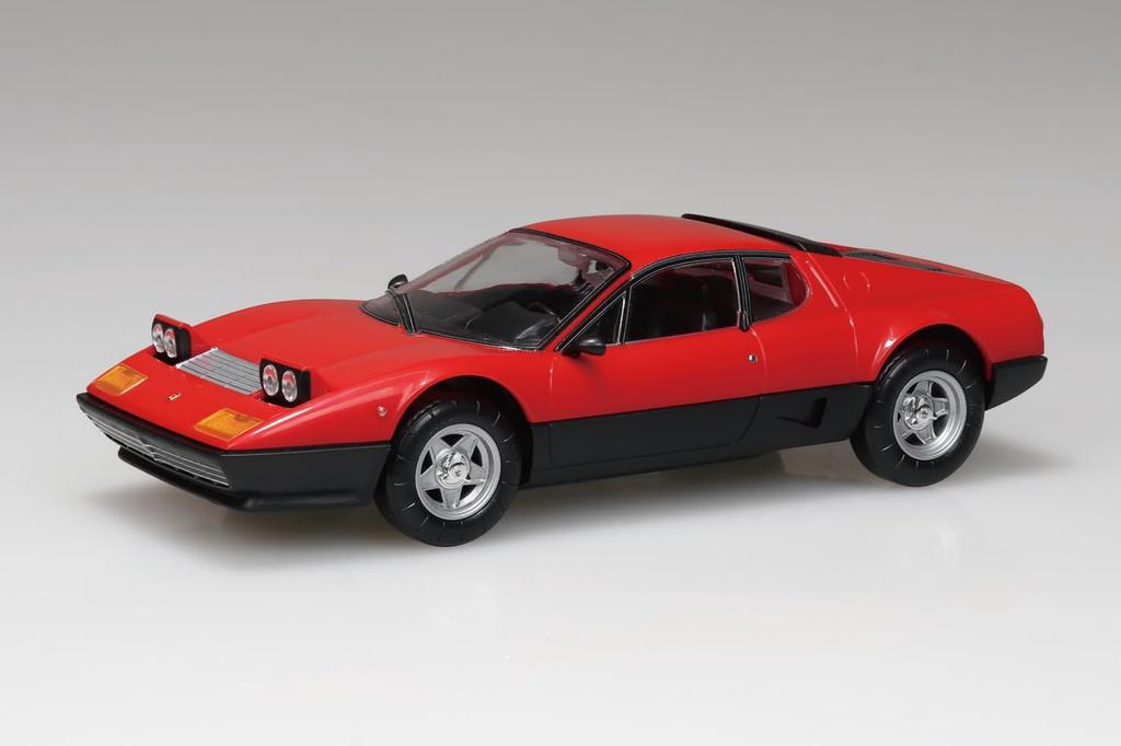 Aoshima Bunka Kyozai Rakupura Snap Kit Ferrari 512 BB Scale Plastic Model Kit Co., Ltd. (AOSHIMA) No.26-RD (Red) 1/32 Pre-colored