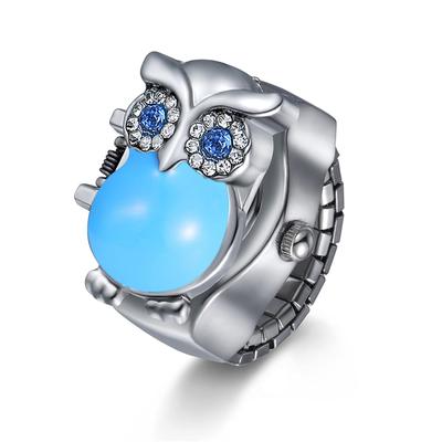 JEWELRYWE שעון טבעת פשוט עם חוגה גדולה, שעון פופולרי עמיד למים, אנלוגי קוורץ עסקי