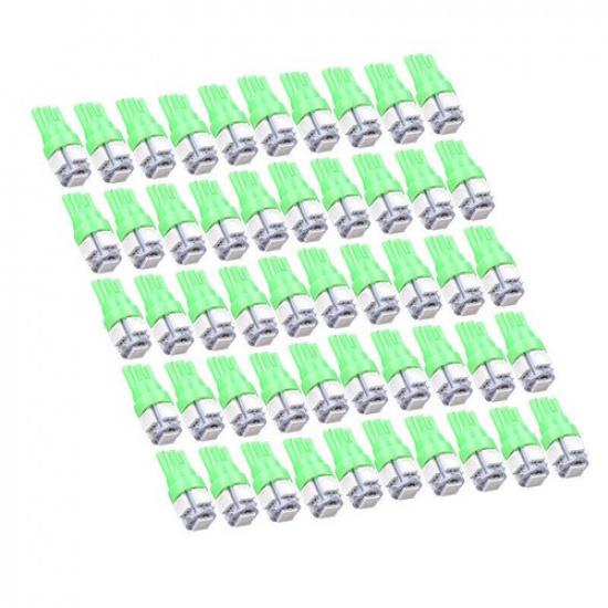 50PCS Green T10 Wedge 5050 5SMD LED Dome Map License Interior Light Bulbs A