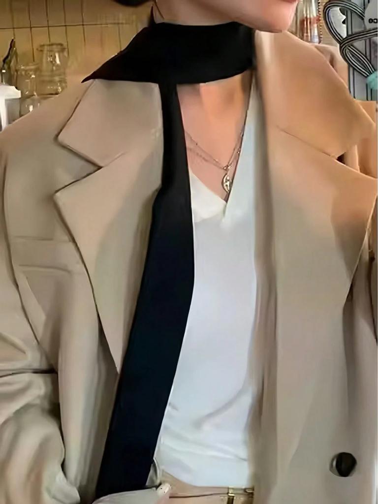 2026 New 100*4cm Women Plain Chiffon Silk Scarf Solid Color Long Hairband Versatile Decorative Streamer Bag Tie Satin Ribbon