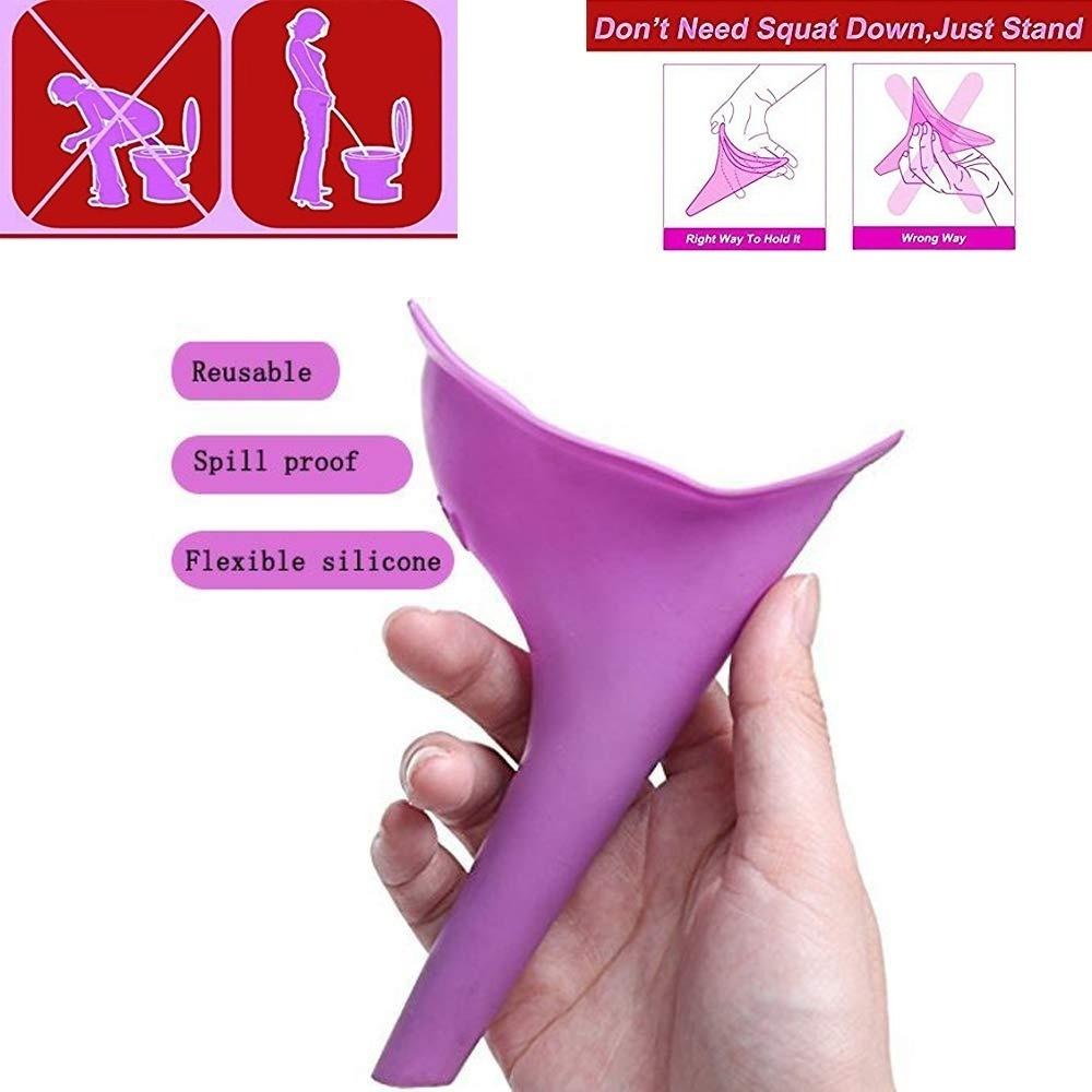 Stand Up Urination Device Outdoor Camping Tent Female Urinal Travel Women Urinal Portable Hiking Soft Silicone