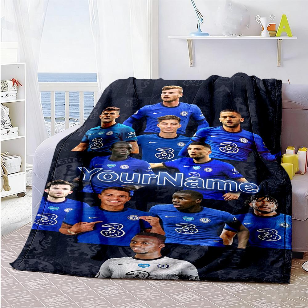 Chelsea Fc Personalized Name Blanket Throw Personalized Blanket Durable Comfort Versatile For Office Seaside Chair Picnics Four Seasons Multipurpose