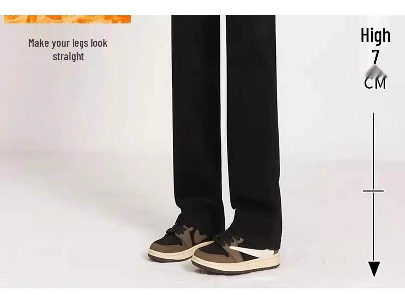 Women's Black High-Waist Slimming Fleece-Lined Jeans: 2025 New Spring Collection