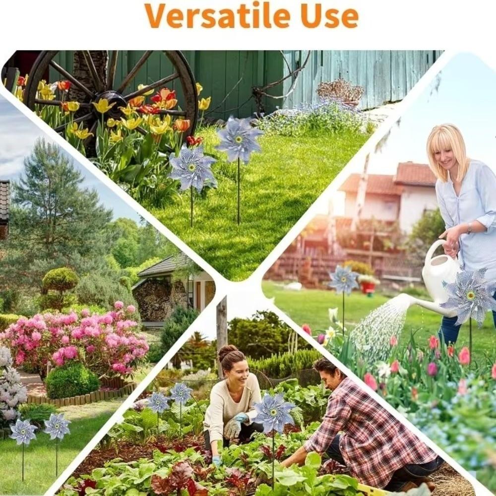 Weatherproof Bird Repeller Pinwheels Anti Birds Windmill Spinner  for Garden Protection