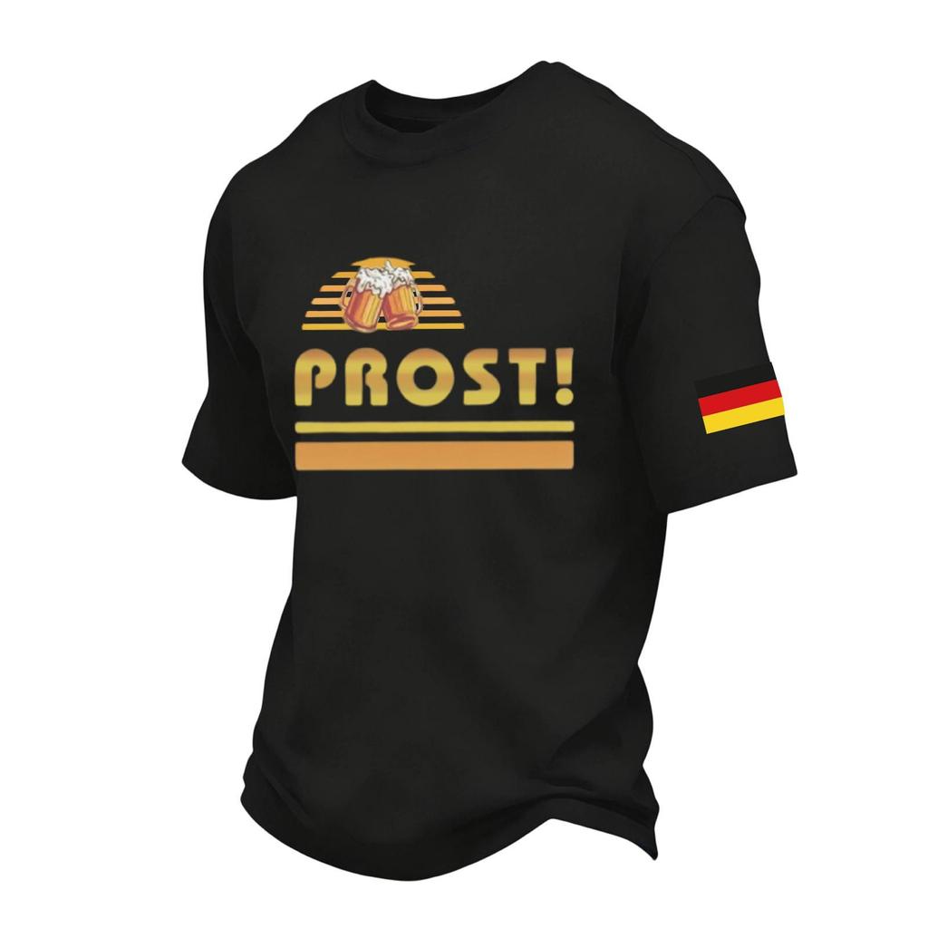 Unisex Loose Fit Casual Short Sleeve T-Shirt Oktoberfest Beer Festival Print Comfortable Everyday Wear