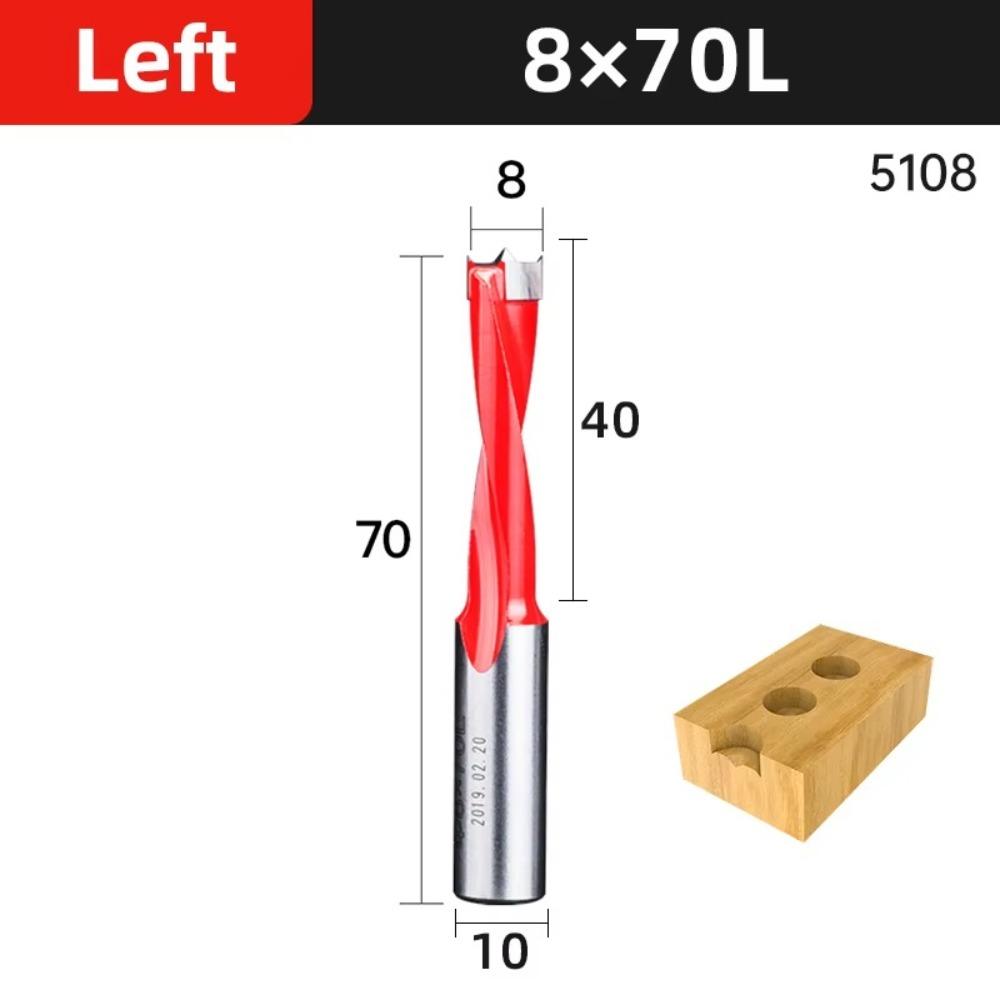 Neue 2-Schneiden-Bohrer 10mm Schaft Hartmetall-Fräser Links/Rechts Holzbearbeitungswerkzeuge Holzlegierung