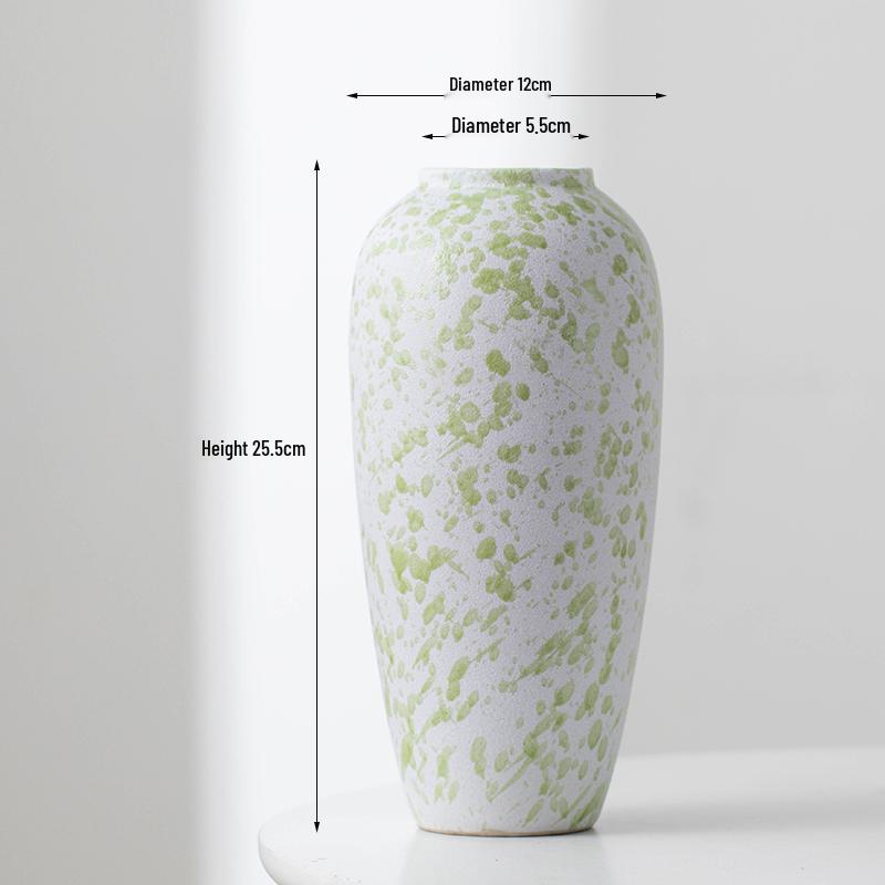 Minimalist Kiln-Fired Ceramic Vase: Home Living Room Decor for Fresh or Dried Flowers