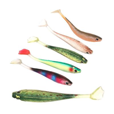 5 Stück/Los Hohe Qualität Künstlich T-Schwanz Swimbait Weicher Köder Wurm Angelköder Silikon