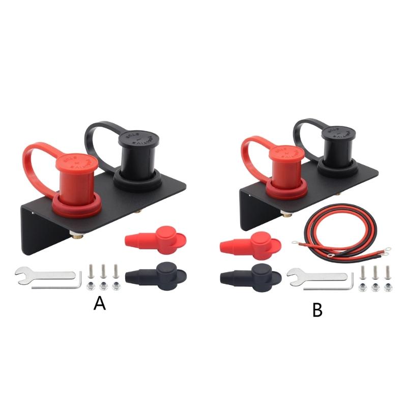 Battery Jump Post Starter for Lawn Mowers ATV Boats High Voltage Battery Jump Post Set with Mounting Bracket & Cover