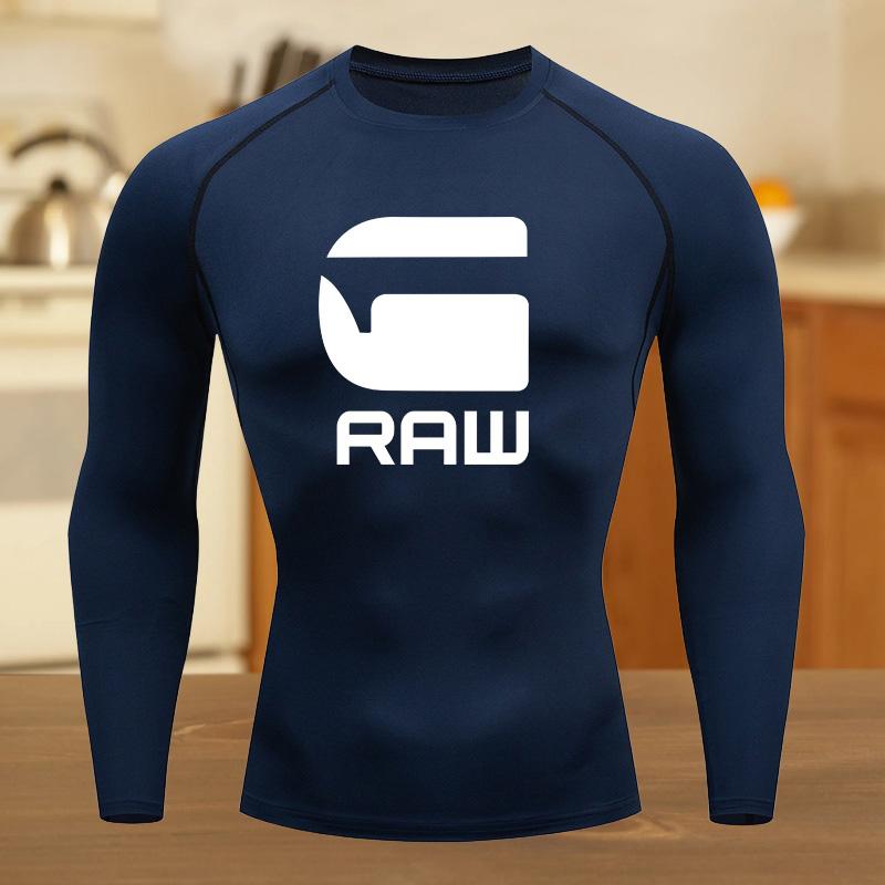 Men Compression Shirt for Workout Quick Dry Top Breathable Sweat Absorbing Tight Fit Fitness Suit T-Shirt Gym Sweat-Resistant