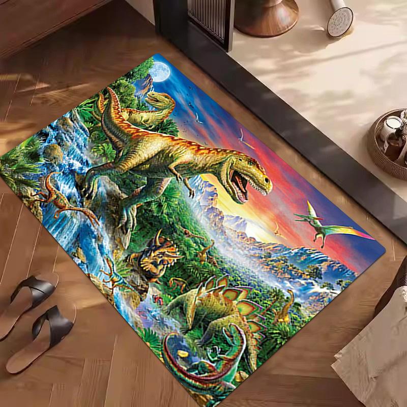 1Pc Dinosaur Rug - Home carpet Office Decorative Carpet For Living Room Bedroom Door Mat Floor Rug Computer Chair Area Rug