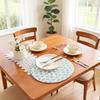 Retro Floral Placemat Cotton Linen Round Rectangular Placemat Heat Insulation Table Mat for Home Farmhouse Dining Table Protection Decoration