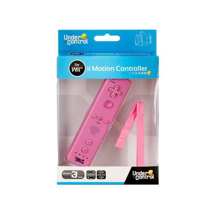 Manette de jeu - Wii - Wiimote Motion Plus - Rose - Sans fil - Capteur de mouvements
