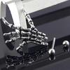 14G Sexy Skeleton Skull Hand Bar Barbell Nipple Shield Ring Punk Body Piercing