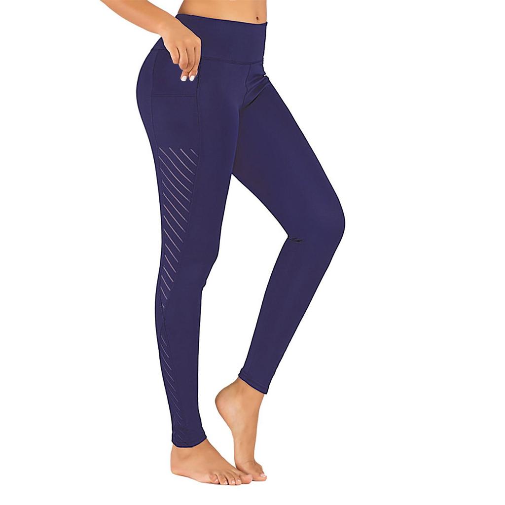 Fashion Women's Hip Lift Grenadine Leggings Fitness Sports Running Yoga Pants