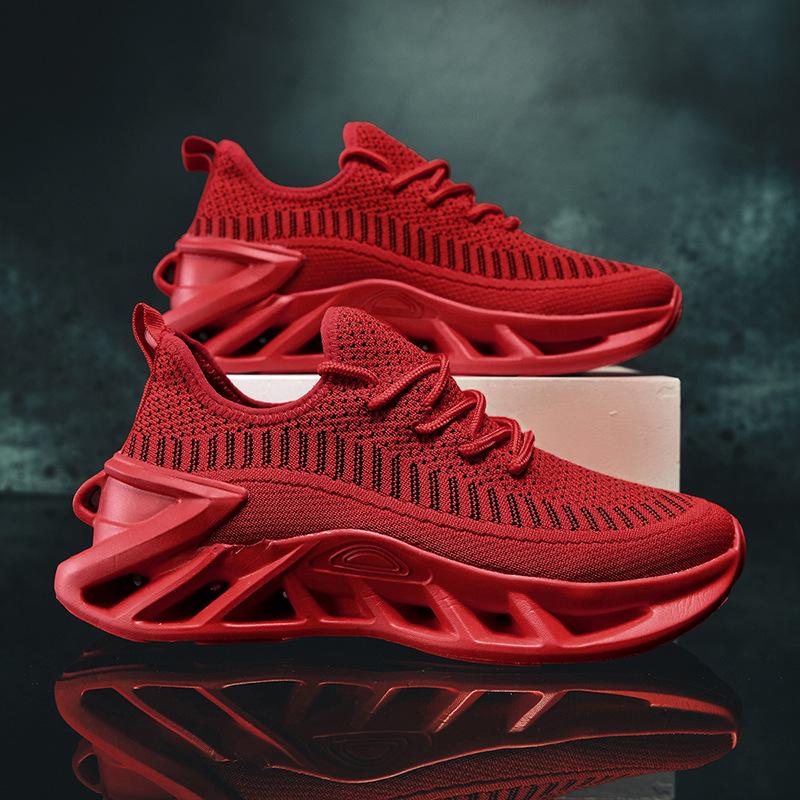 Sneakers Men's Soft-soled Lightweight Fly-woven Shoes Versatile Socks Shoes Casual Running Shoes Non-slip Mesh Coconut