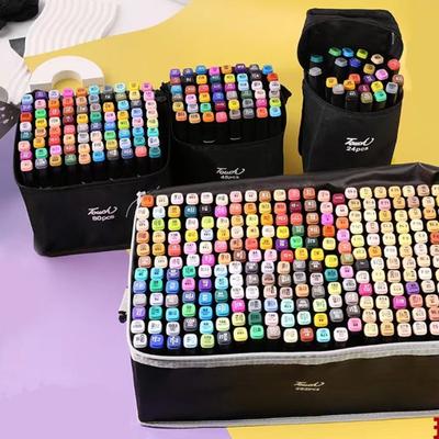 24/30/40/60/80/120 colores Touchfive marcadores Copic juego de bocetos para diseño Manga pincel de doble cabeza para suministros de arte escolar
