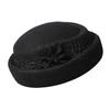 British retro three-dimensional flower beret elegant mesh painter hat women's autumn and winter warm Australian wool felt hat