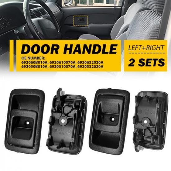 Interior Door Handle For Toyota 2001-2004 Tacoma 96-2002 Set 4Runner of 4 Black