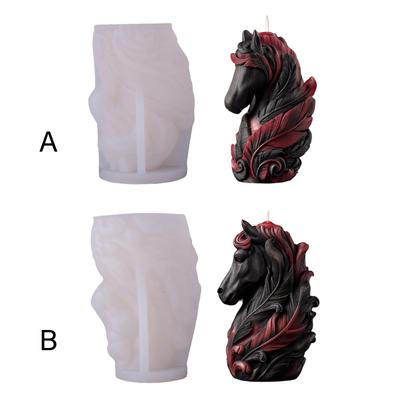 Horse Head Silicone Molds Food Safe Silicone Baking Mould for Epoxy Resin Candle Soap Chocolate Fondant Cake Baking