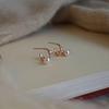 French Double Layer Zircon & Pearl Stud Earrings: Light Luxury, Fashionable & Versatile for Autumn/Winter